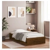 Image de Bedframe met lades bewerkt hout bruin eikenkleur 100x200 cm3207293