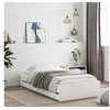 Image de Cadre de Lit avec Tiroirs, Lit Simple avec Sommier à Lattes, Lit Adulte, Meuble de Chambre, Moderne, Blanc 90x200 cm 3207294