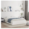 Image de Bedframe met lades bewerkt hout wit 135x190 cm3207308