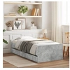 Image de Bedframe met lades betongrijs 100x200 cm3207367