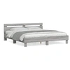 Image de Bedframe met hoofdeinde bewerkt hout grijs sonoma 200x200 cm3207397