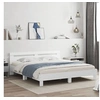 Image de Cadre de lit sans matelas blanc 160x200 cm