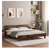 Image de Bedframe met hoofdeinde bewerkt hout gerookt eiken 160x200 cm3207410