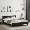 Image de Cadre de lit sans matelas noir 140x200 cm