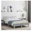 Image de Bedframe met hoofdeinde bewerkt hout betongrijs 135x190 cm3207444