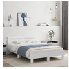 Image de Cadre de lit sans matelas blanc 120x190 cm