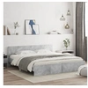 Image de Cadre de lit sans matelas gris béton 200x200 cm