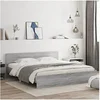 Image de Bedframe met hoofdeinde grijs sonoma eikenkleurig 160x200 cm3207474
