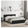 Image de Bedframe met hoofdeinde zwart 150x200 cm3207477