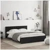 Image de Bedframe met hoofdeinde zwart 140x200 cm3207484