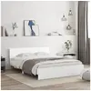 Image de Cadre de lit sans matelas blanc 140x190 cm