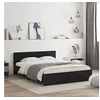 Image de Cadre de lit sans matelas noir 140x190 cm
