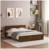 Image de Bedframe met hoofdeinde bruin eikenkleur 140x190 cm3207503