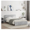 Image de Bedframe met hoofdeinde betongrijs 135x190 cm3207507