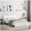 Image de Cadre de lit sans matelas blanc 120x190 cm