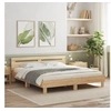 Image de Cadre de lit avec LED sans matelas chêne sonoma 180x200 cm