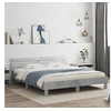 Image de Cadre de Lit avec Tête de Lit et LED, Lit Double avec Sommier à Lattes, Lit Adulte de Chambre, Gris Béton 180x200 cm 3207528