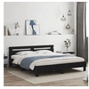 Image de Cadre de lit avec LED sans matelas noir 160x200 cm