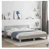 Image de Cadre de lit avec LED sans matelas sonoma gris 160x200 cm