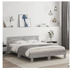 Image de Cadre de lit avec LED sans matelas sonoma gris 140x200 cm