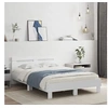Image de Cadre de lit avec LED sans matelas blanc 120x200 cm