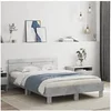 Image de Cadre de Lit avec Tête de Lit et LED, Lit Double avec Sommier à Lattes, Lit Adulte de Chambre, Gris Béton 120x200 cm 3207556