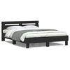 Image de Cadre de lit avec LED sans matelas noir 140x190 cm