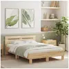 Image de Cadre de lit avec LED sans matelas chêne sonoma 120x190 cm