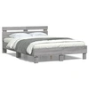 Image de Cadre de lit avec LED sans matelas sonoma gris 120x190 cm