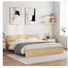 Image de Cadre de lit avec LED sans matelas chêne sonoma 200x200 cm