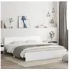 Image de Cadre de Lit avec Tête de Lit et LED, Lit Double avec Sommier à Lattes, Lit Adulte, Meuble de Chambre à Coucher, 3207588