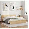 Image de Cadre de lit avec LED sans matelas chêne sonoma 180x200 cm