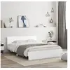 Image de Cadre de lit avec LED sans matelas blanc 160x200 cm
