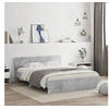 Image de Cadre de Lit avec Tête de Lit et LED, Lit Double avec Sommier à Lattes, Lit Adulte, Meuble de Chambre, Moderne, Gris 3207598
