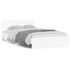 Image de Bedframe met hoofdeinde en LED wit 135x190 cm3207630