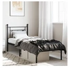 Image de Bedframe met hoofdbord metaal zwart 75x190 cm374329