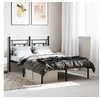 Image de Bedframe met hoofdbord metaal zwart 120x190 cm374336