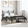 Image de Bedframe met hoofdbord metaal zwart 120x200 cm374337