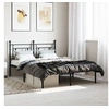 Image de Bedframe met hoofdbord metaal zwart 135x190 cm374338