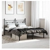 Image de Bedframe met hoofdbord metaal zwart 140x190 cm374339