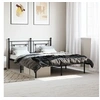 Image de Bedframe met hoofdbord metaal zwart 160x200 cm374342