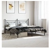Image de Bedframe met hoofdbord metaal zwart 183x213 cm374344
