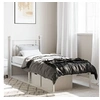 Image de Bedframe met hoofdbord metaal wit 80x200 cm374379