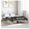 Image de Bedframe met hoofdbord metaal wit 120x190 cm374385