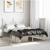 Image de Bedframe met hoofdbord metaal wit 120x200 cm374386