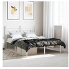 Image de Bedframe met hoofdbord metaal wit 135x190 cm374387