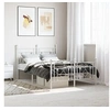 Image de Bedframe met hoofd- en voeteneinde metaal wit 120 x 190 cm374403