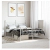 Image de Bedframe met hoofd- en voeteneinde metaal wit 140x190 cm374406