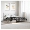 Image de Bedframe met hoofd- en voeteneinde metaal wit 160x200 cm374409