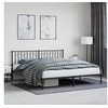 Image de Bedframe met hoofdbord metaal zwart 183x213 cm374442